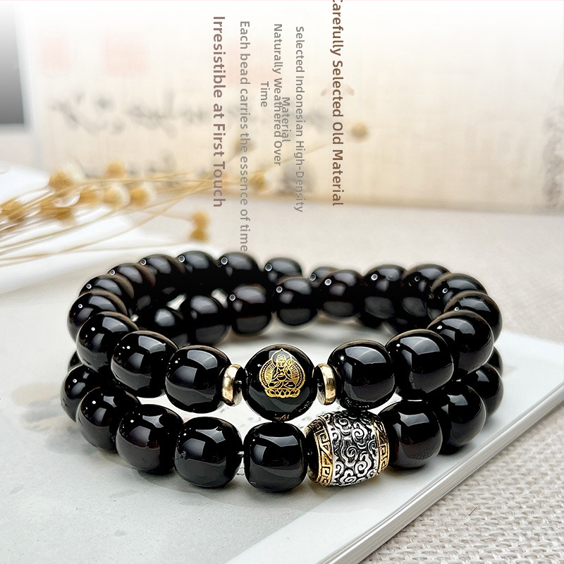 Bodhi juuri käevõru, kahekordne ring rombikujulises vormis, poleeritud pind, looduslik stiil, unisex, 40 tk