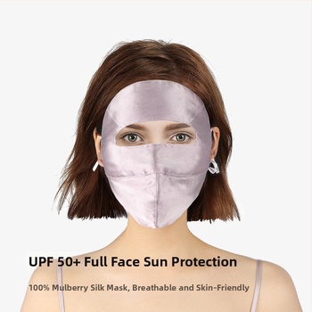 Maska za lice od 100% svile, zaštita od sunca, lagana, 3D dizajn, gradski stil