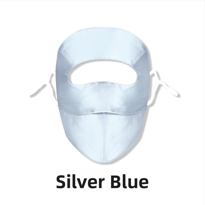 Maska za lice od 100% svile, zaštita od sunca, lagana, 3D dizajn, gradski stil