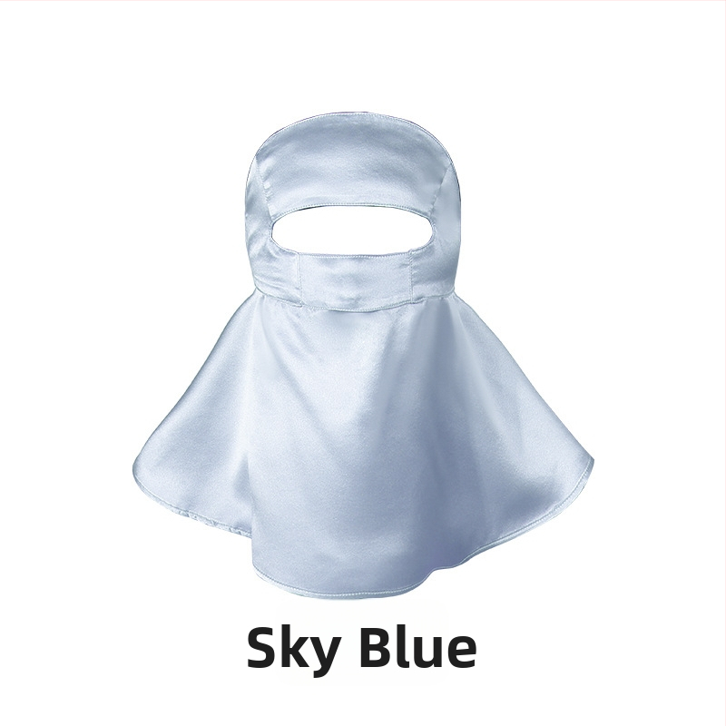 Maska za lice od 100% svile, zaštita od sunca, lagana, 3D dizajn, gradski stil