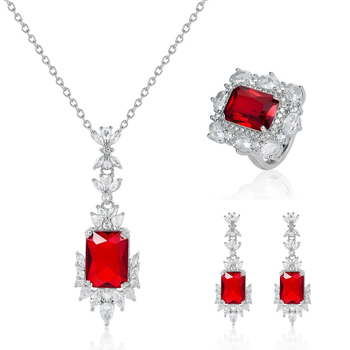 Moterų papuošalų rinkinys: žiedas, auskarai ir pakabukas su grandinėle (medžiaga: varis; elektroplavimas; grandinė: įprasta; pakabuko medžiaga: varis; leidimas: ruduo 2025)