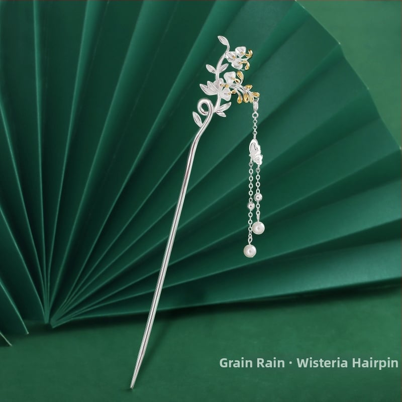 Matu sprādze no vara, nacionālā stila, ziedu motīvs, elektroplatinga pārklājums, izcelsme Shantwei