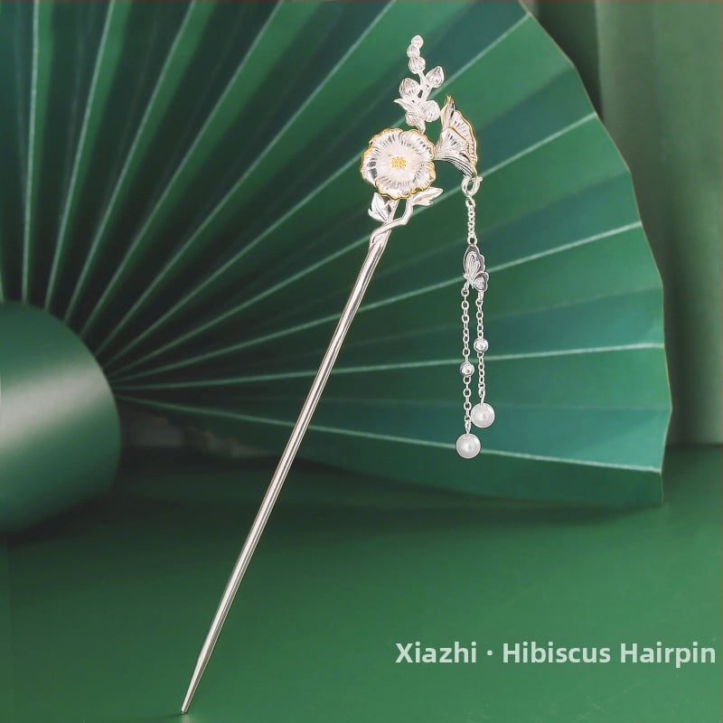 Matu sprādze no vara, nacionālā stila, ziedu motīvs, elektroplatinga pārklājums, izcelsme Shantwei