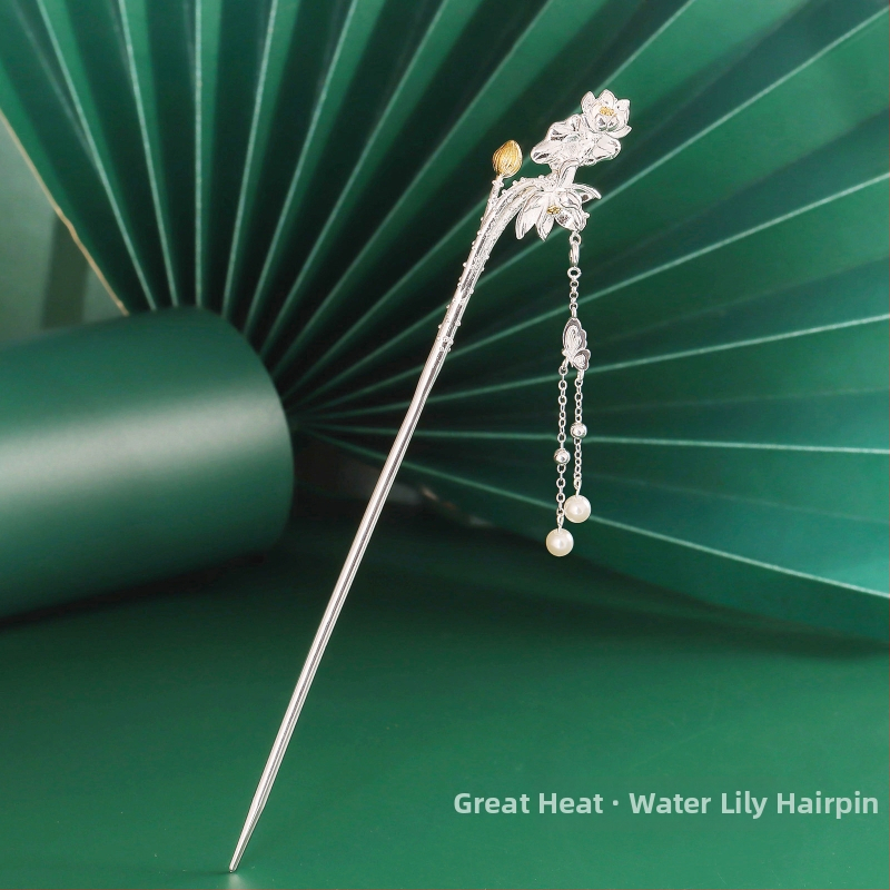 Matu sprādze no vara, nacionālā stila, ziedu motīvs, elektroplatinga pārklājums, izcelsme Shantwei