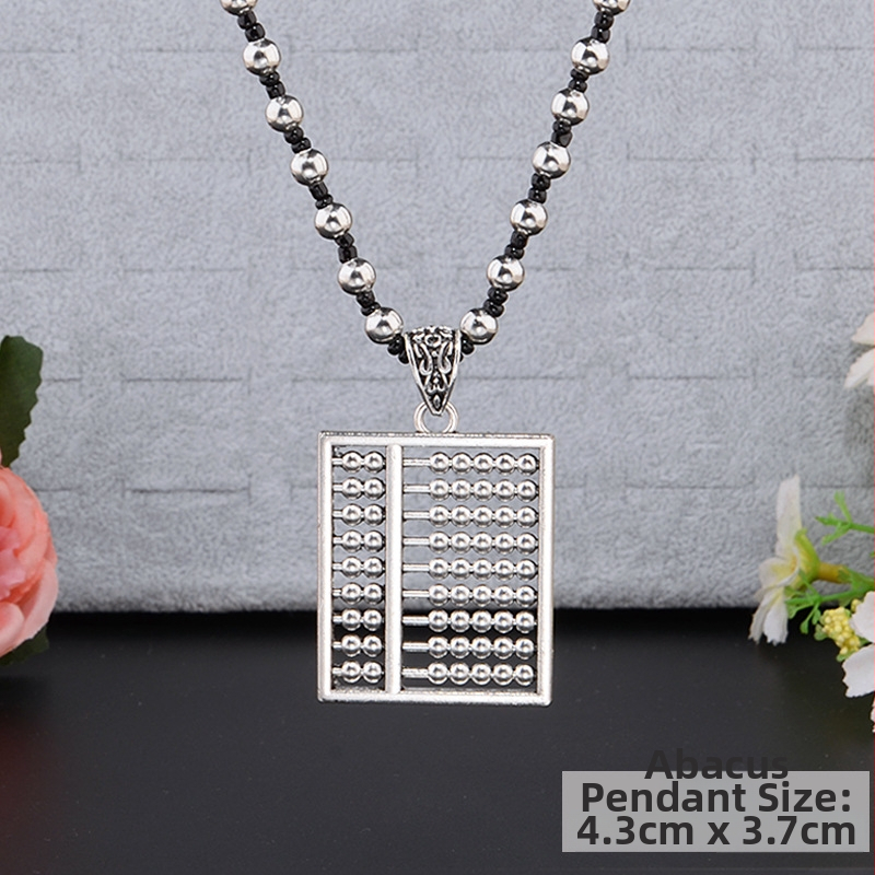 Lydinio puloverio grandinėlė, ilga karolė su kutiniu pakabuku, retro etno stilius