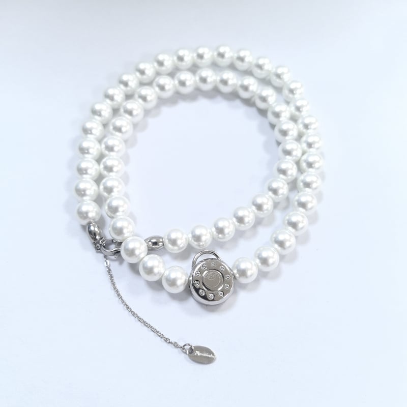 Colier Monchhichi cu design de desene animate, aliaj de zinc, lanț încrucișat, pandantiv din aliaj