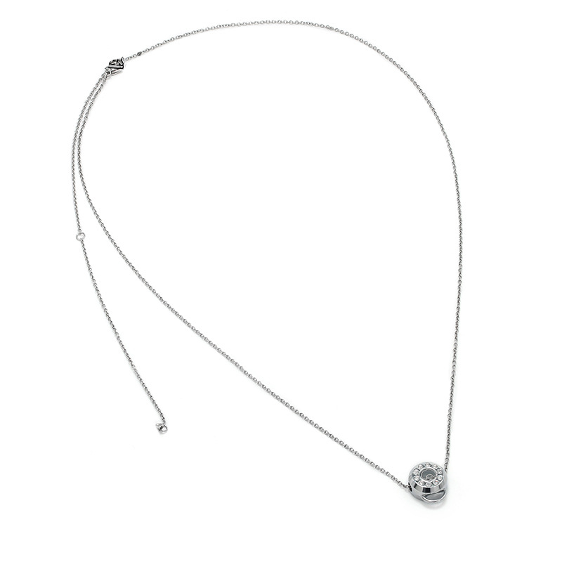 Colier Monchhichi cu design de desene animate, aliaj de zinc, lanț încrucișat, pandantiv din aliaj