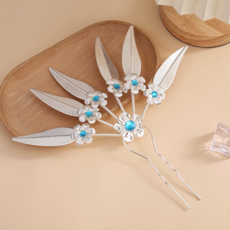 Дамска фиба за коса в етнически стил, сплав с позлатяване