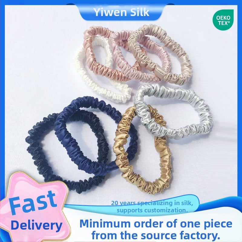 Мулберри коприна пръстен за коса, ръчна изработка, семпъл свободен стил, модерен градски стил