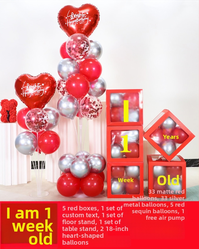 Fundal din baloane din latex, formă rotundă, pentru prima aniversare a copilului