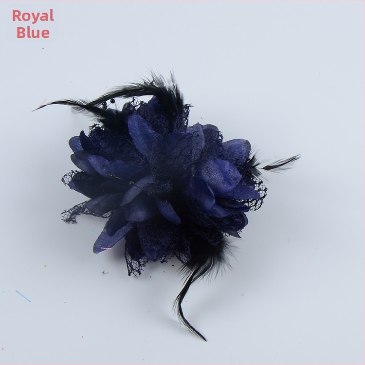 Аксесоар за глава, ръчно изработен от мрежеста тъкан с перли и пера, щипка за коса Duckbill, стил Fresh and Sweet