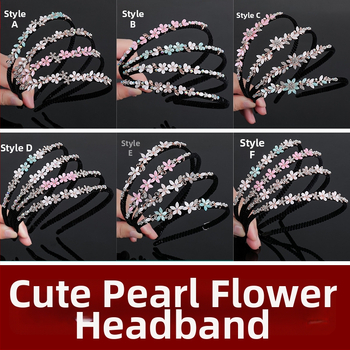 Корейски стил лента за коса от смола с инкрустирани цинкови сплави и електроплатирано покритие