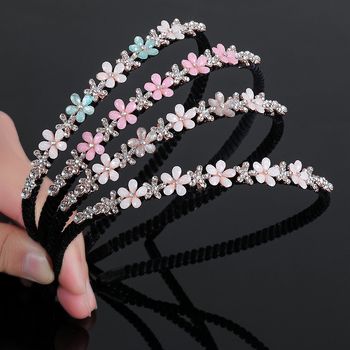 Корейски стил лента за коса от смола с инкрустирани цинкови сплави и електроплатирано покритие