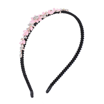 Корейски стил лента за коса от смола с инкрустирани цинкови сплави и електроплатирано покритие