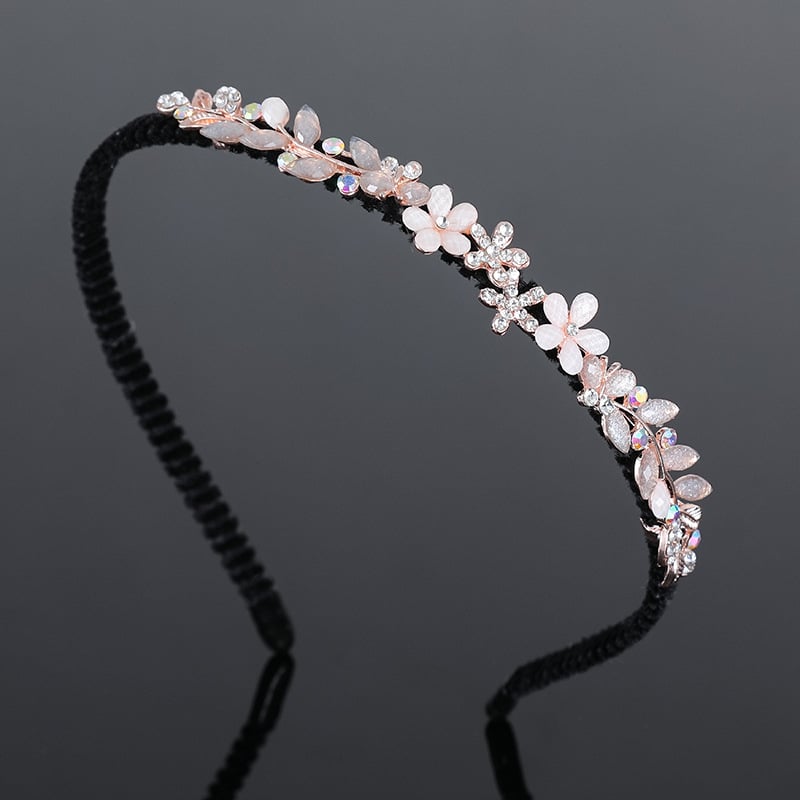 Корейски стил лента за коса от смола с инкрустирани цинкови сплави и електроплатирано покритие