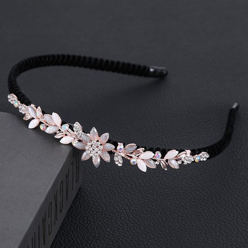 Корейски стил лента за коса от смола с инкрустирани цинкови сплави и електроплатирано покритие