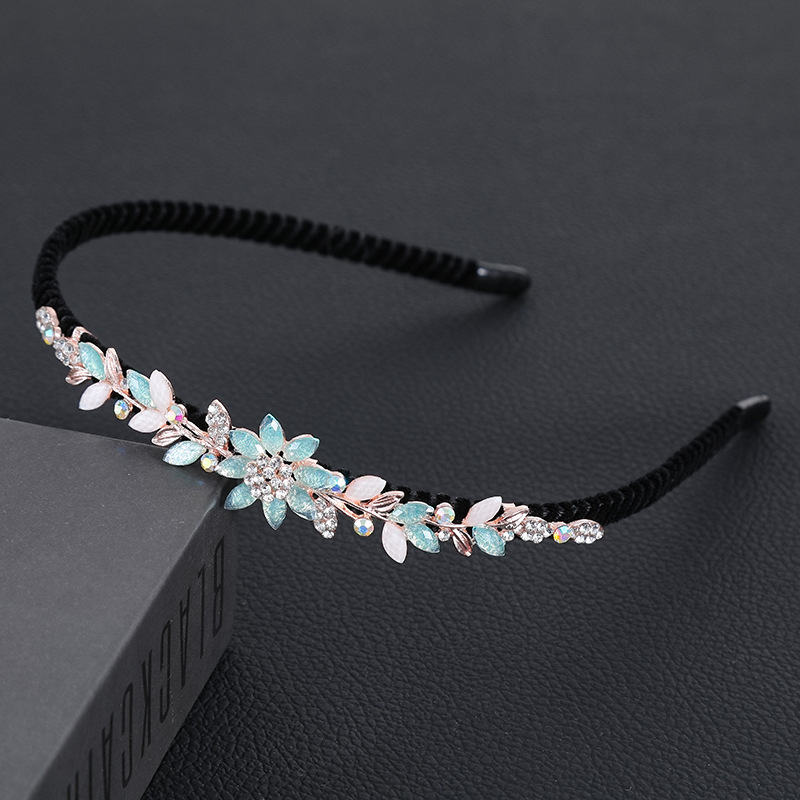 Корейски стил лента за коса от смола с инкрустирани цинкови сплави и електроплатирано покритие