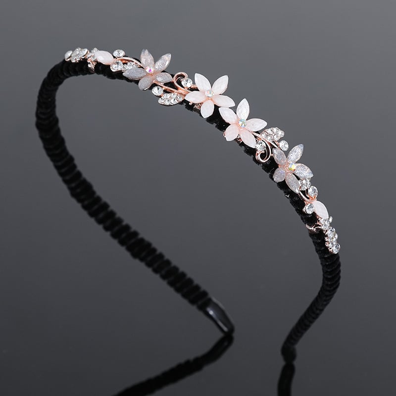 Корейски стил лента за коса от смола с инкрустирани цинкови сплави и електроплатирано покритие