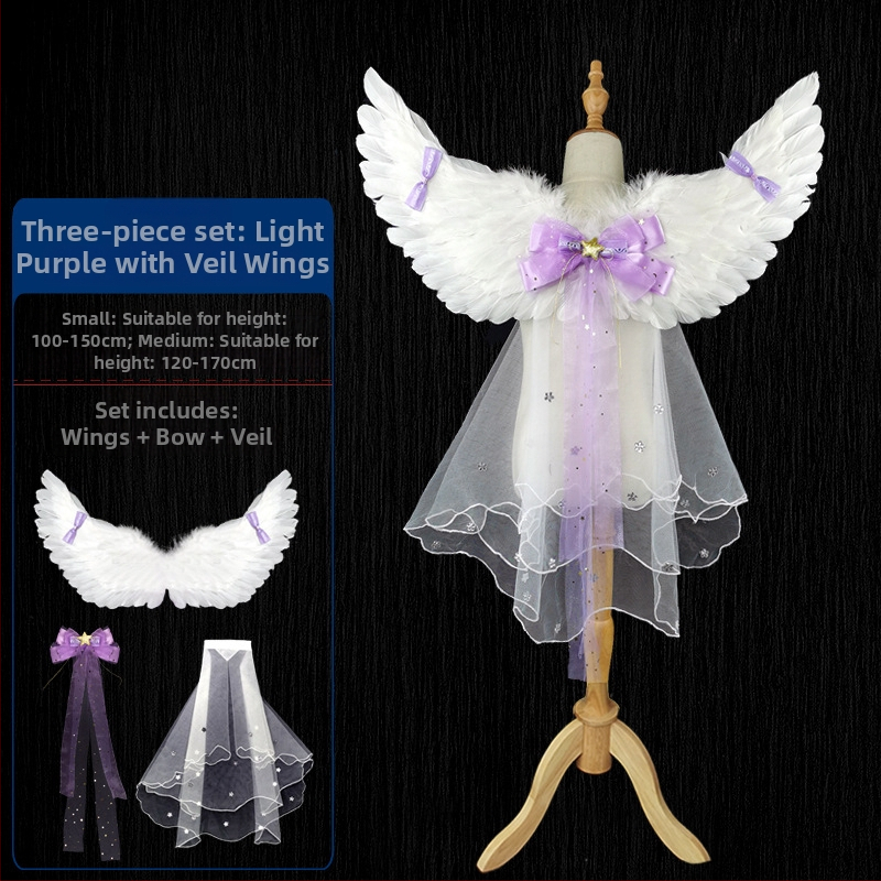 Eņģeļu spārni cosplayam — no spalvām, roku darbs, pielāgojama, skatuves rekvizīts, muguras dekors