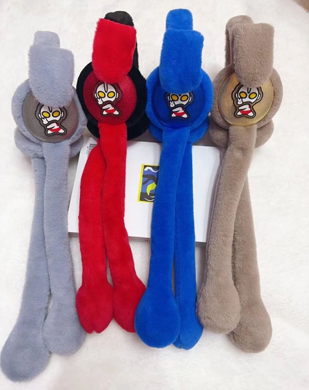 Bērnu pūkaini ausu siltinātāji – karikatūras stila, regulējami, ziemas silts, ārpus telpām