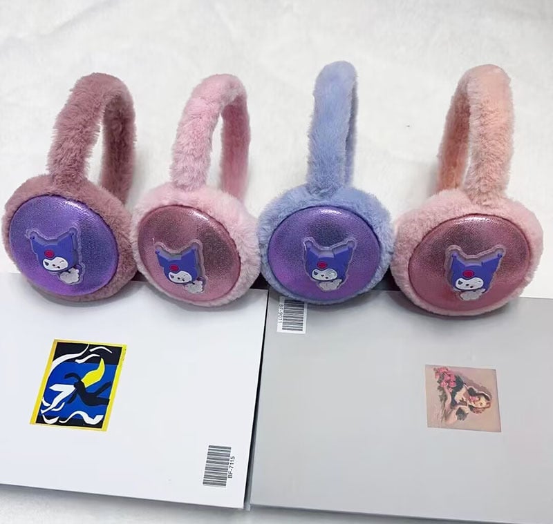 Bērnu pūkaini ausu siltinātāji – karikatūras stila, regulējami, ziemas silts, ārpus telpām