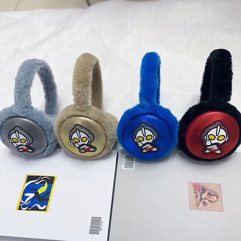 Bērnu pūkaini ausu siltinātāji – karikatūras stila, regulējami, ziemas silts, ārpus telpām