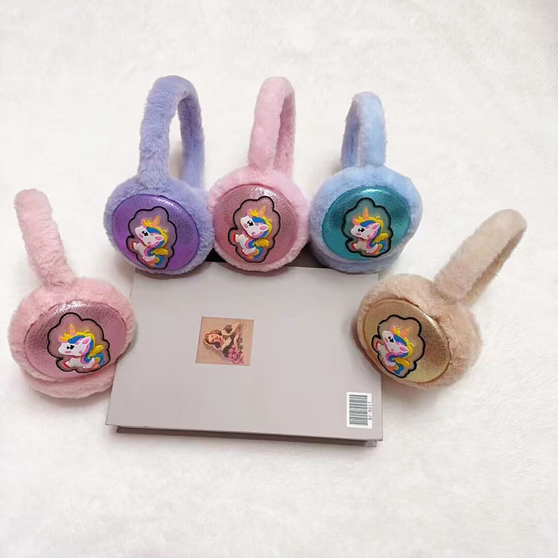 Bērnu pūkaini ausu siltinātāji – karikatūras stila, regulējami, ziemas silts, ārpus telpām