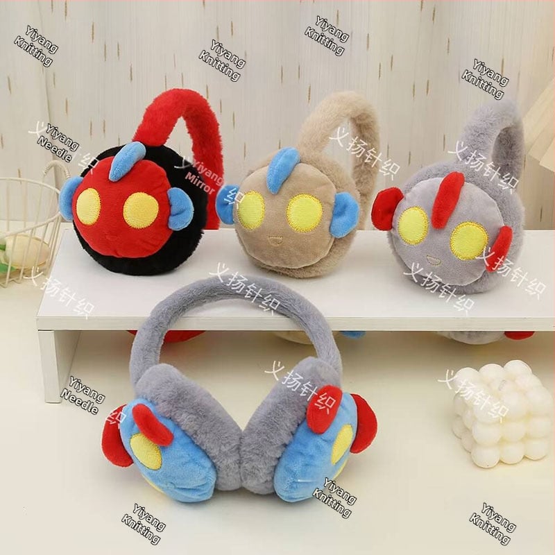Bērnu pūkaini ausu siltinātāji – karikatūras stila, regulējami, ziemas silts, ārpus telpām