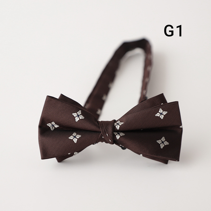 Muška leptir-mašna, retro džentlmen stil, britanski stil, Jacquard poliester, u obliku strelice, s točkastim uzorkom