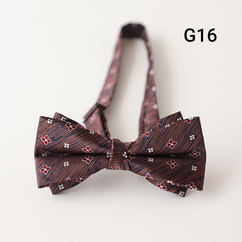 Muška leptir-mašna, retro džentlmen stil, britanski stil, Jacquard poliester, u obliku strelice, s točkastim uzorkom