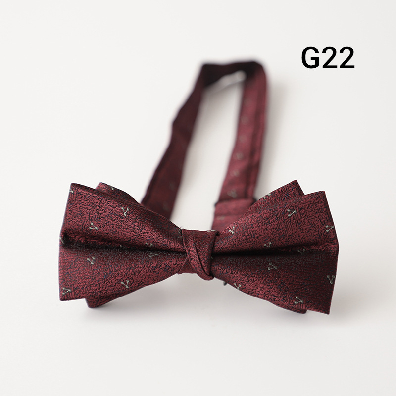 Muška leptir-mašna, retro džentlmen stil, britanski stil, Jacquard poliester, u obliku strelice, s točkastim uzorkom