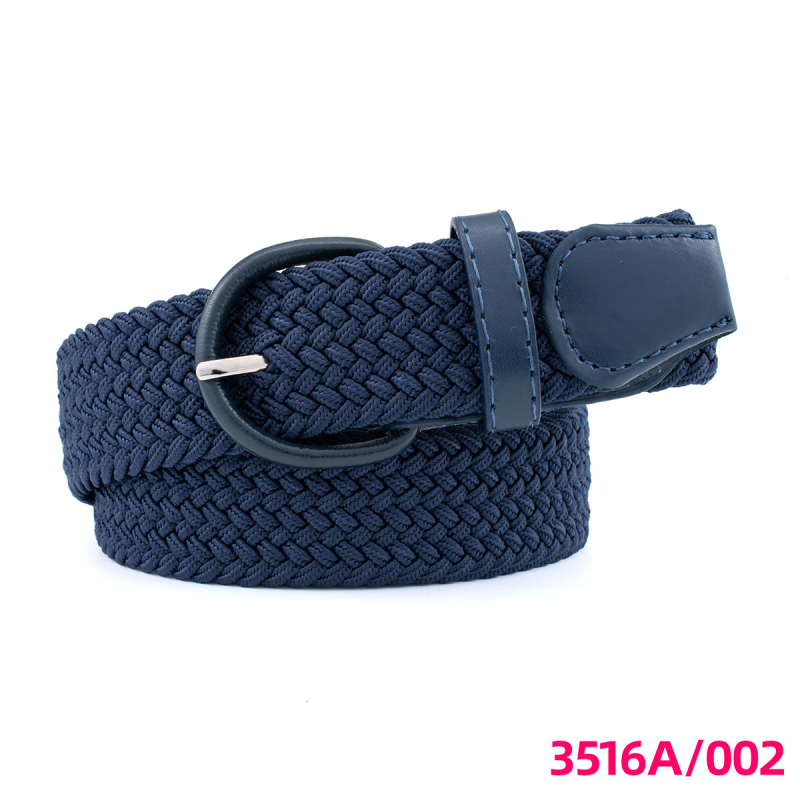 Unisex pleteni kaiš s elastičnošću, kopča od PU imitacije kože, kopča s iglom, širina 2-4 cm