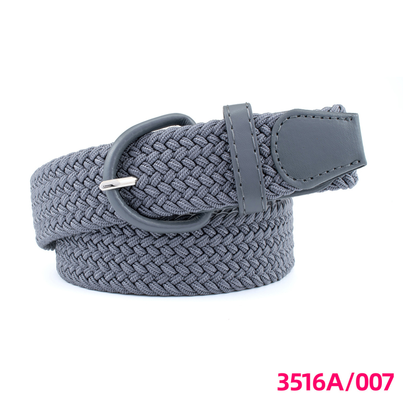 Unisex pleteni kaiš s elastičnošću, kopča od PU imitacije kože, kopča s iglom, širina 2-4 cm
