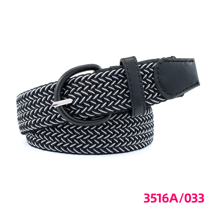 Unisex pleteni kaiš s elastičnošću, kopča od PU imitacije kože, kopča s iglom, širina 2-4 cm
