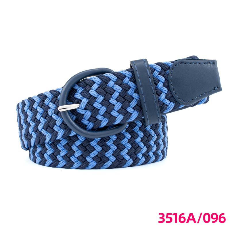 Unisex pleteni kaiš s elastičnošću, kopča od PU imitacije kože, kopča s iglom, širina 2-4 cm
