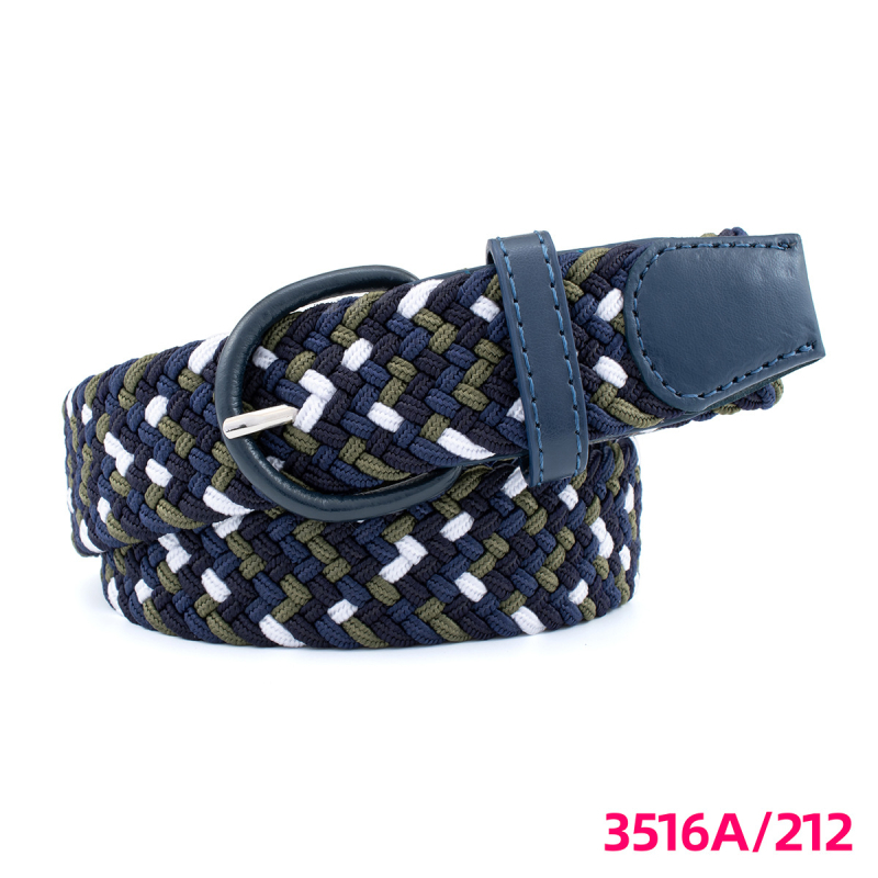 Unisex pleteni kaiš s elastičnošću, kopča od PU imitacije kože, kopča s iglom, širina 2-4 cm