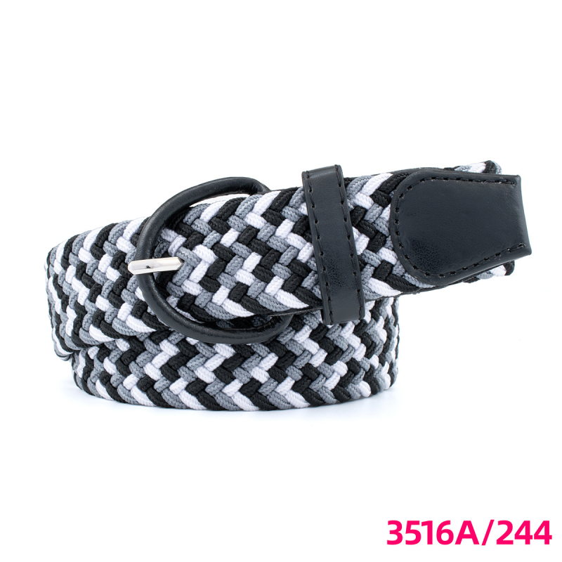 Unisex pleteni kaiš s elastičnošću, kopča od PU imitacije kože, kopča s iglom, širina 2-4 cm