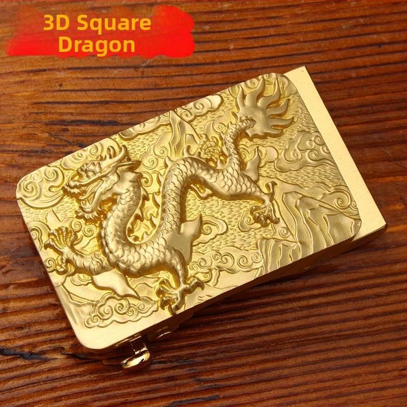 Automatinė diržo sagtis iš vario su 3D įspaustu skraidančio erelio motyvu