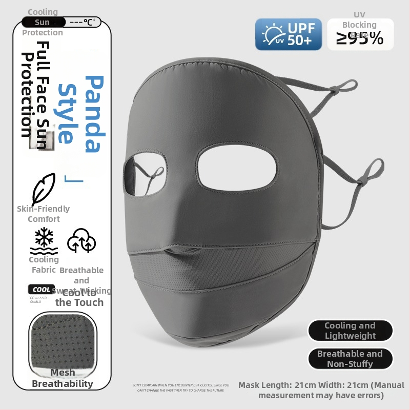 Maska na ochranu proti slnku pre ženy, tenká ice silk nylonová facekini, priedušná, UV ochrana, vetruodolná, ochrana proti slnku pre vonkajšiu jazdu na bicykli