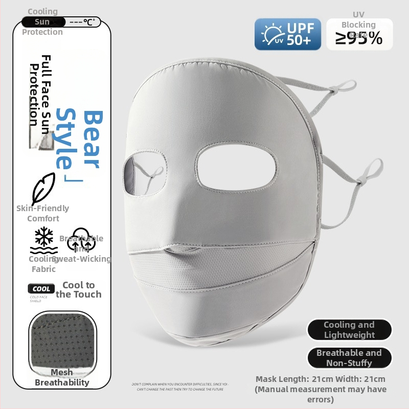 Maska na ochranu proti slnku pre ženy, tenká ice silk nylonová facekini, priedušná, UV ochrana, vetruodolná, ochrana proti slnku pre vonkajšiu jazdu na bicykli