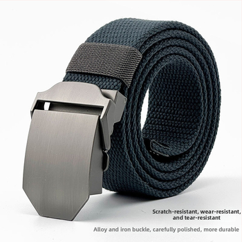 Curea din pânză pentru bărbați, cu cataramă din aliaj, cataramă automată, lățime 2–4 cm
