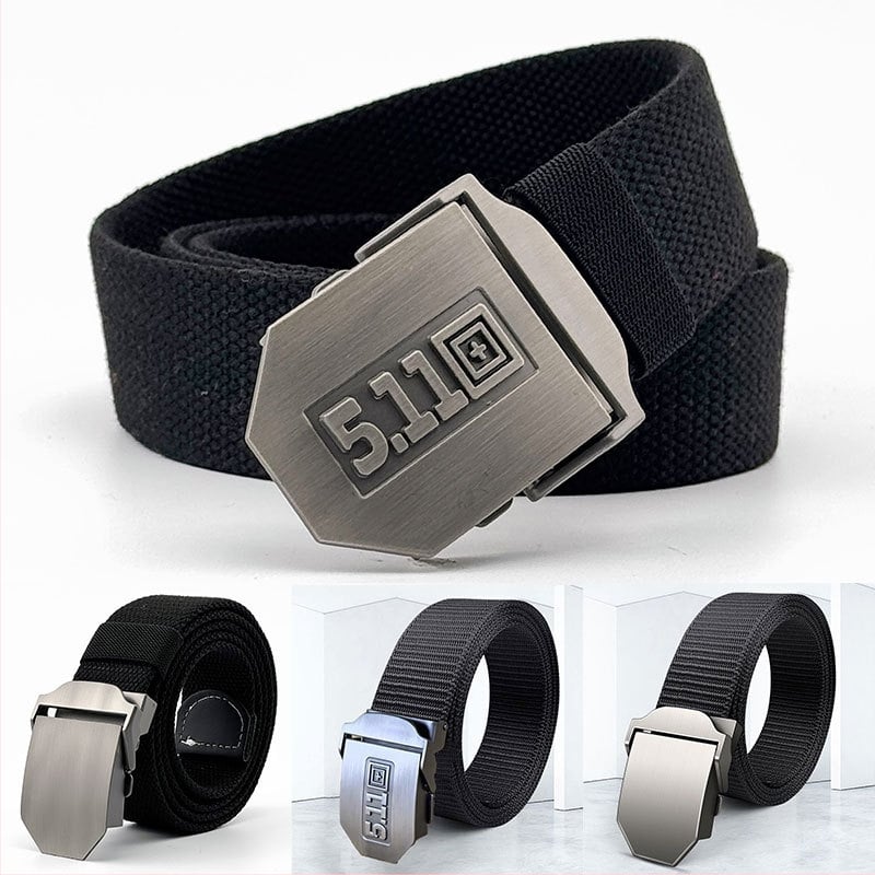 Curea din pânză pentru bărbați, cu cataramă din aliaj, cataramă automată, lățime 2–4 cm