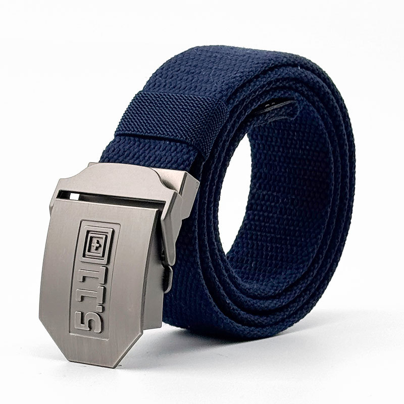 Curea din pânză pentru bărbați, cu cataramă din aliaj, cataramă automată, lățime 2–4 cm