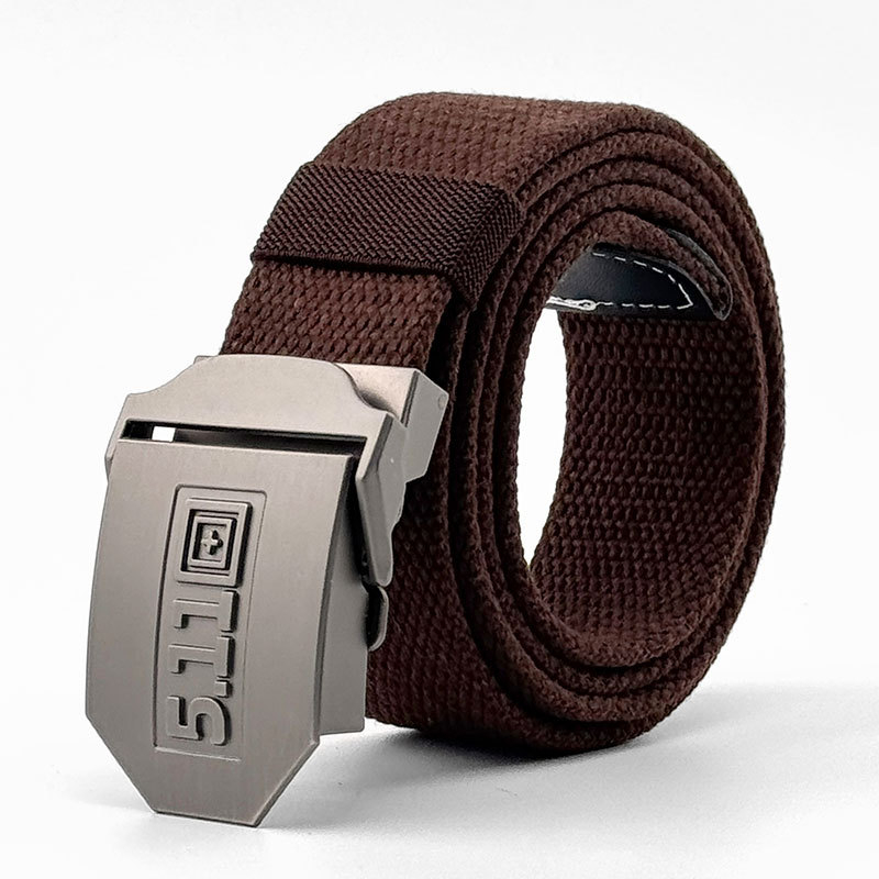 Curea din pânză pentru bărbați, cu cataramă din aliaj, cataramă automată, lățime 2–4 cm