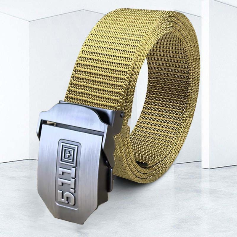 Curea din pânză pentru bărbați, cu cataramă din aliaj, cataramă automată, lățime 2–4 cm