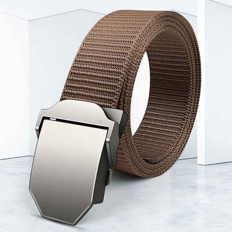 Curea din pânză pentru bărbați, cu cataramă din aliaj, cataramă automată, lățime 2–4 cm