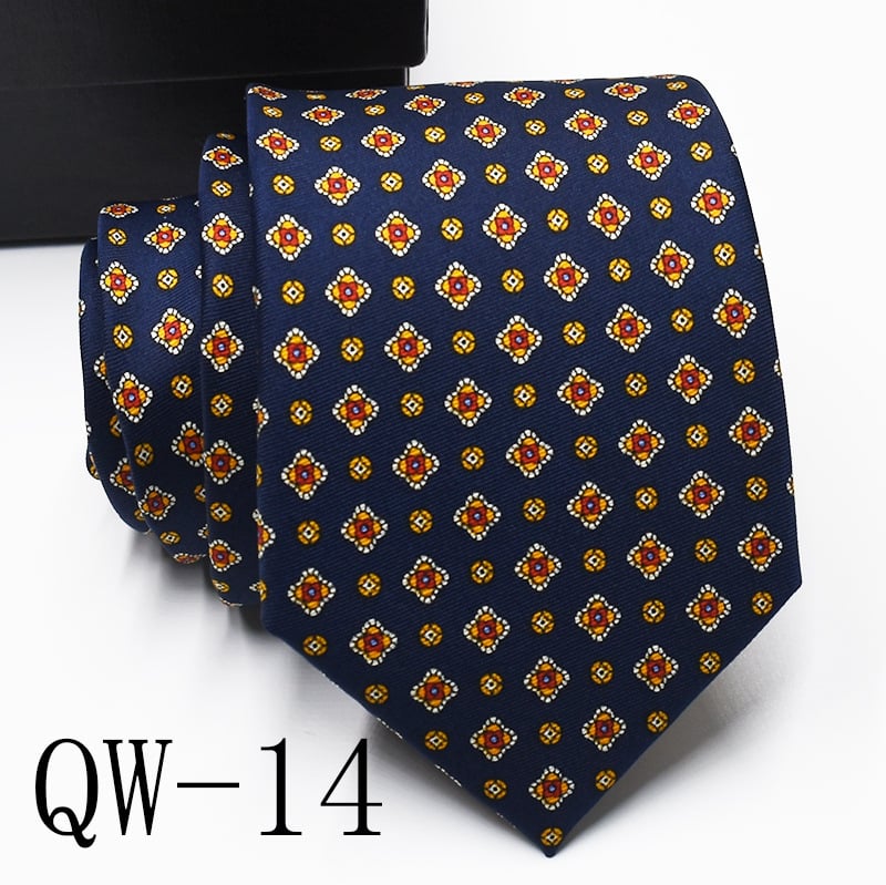 Ziedu drukāta poliestera kaklasaite, universāls stils, drukas process