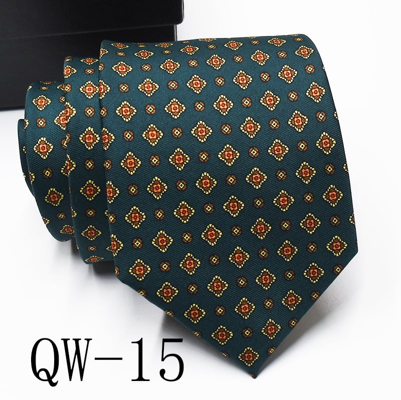 Ziedu drukāta poliestera kaklasaite, universāls stils, drukas process