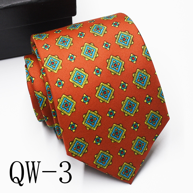 Ziedu drukāta poliestera kaklasaite, universāls stils, drukas process