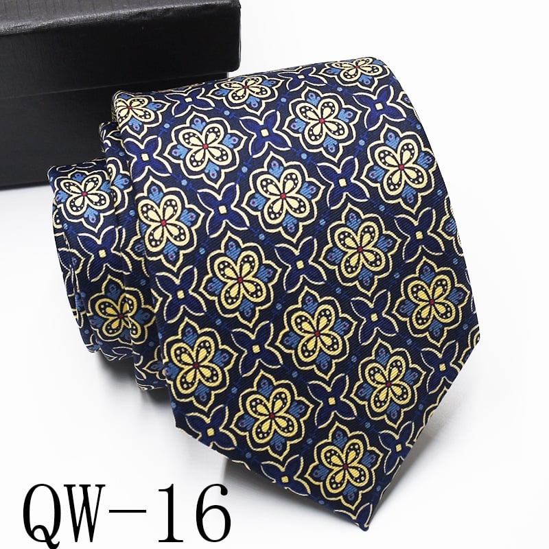 Ziedu drukāta poliestera kaklasaite, universāls stils, drukas process